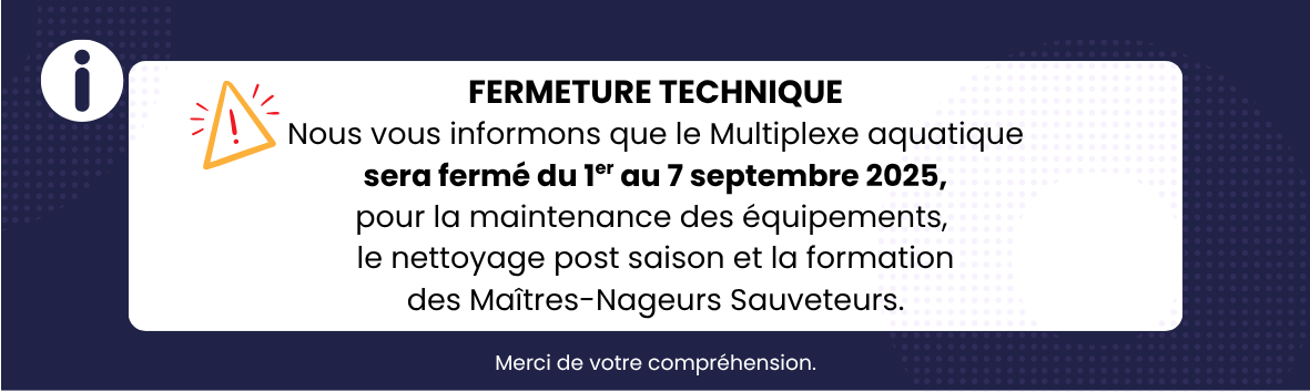 17.09.2025 - fermeture technique