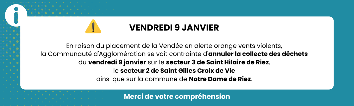 9.01.2026 - Collectes annulées