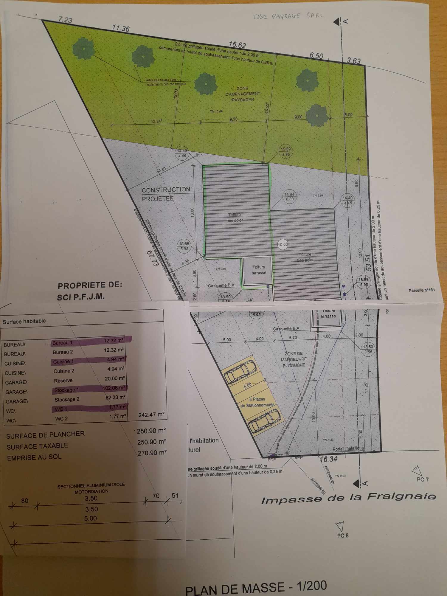 GROUSSIN - PLAN DE MASSE - BAT1