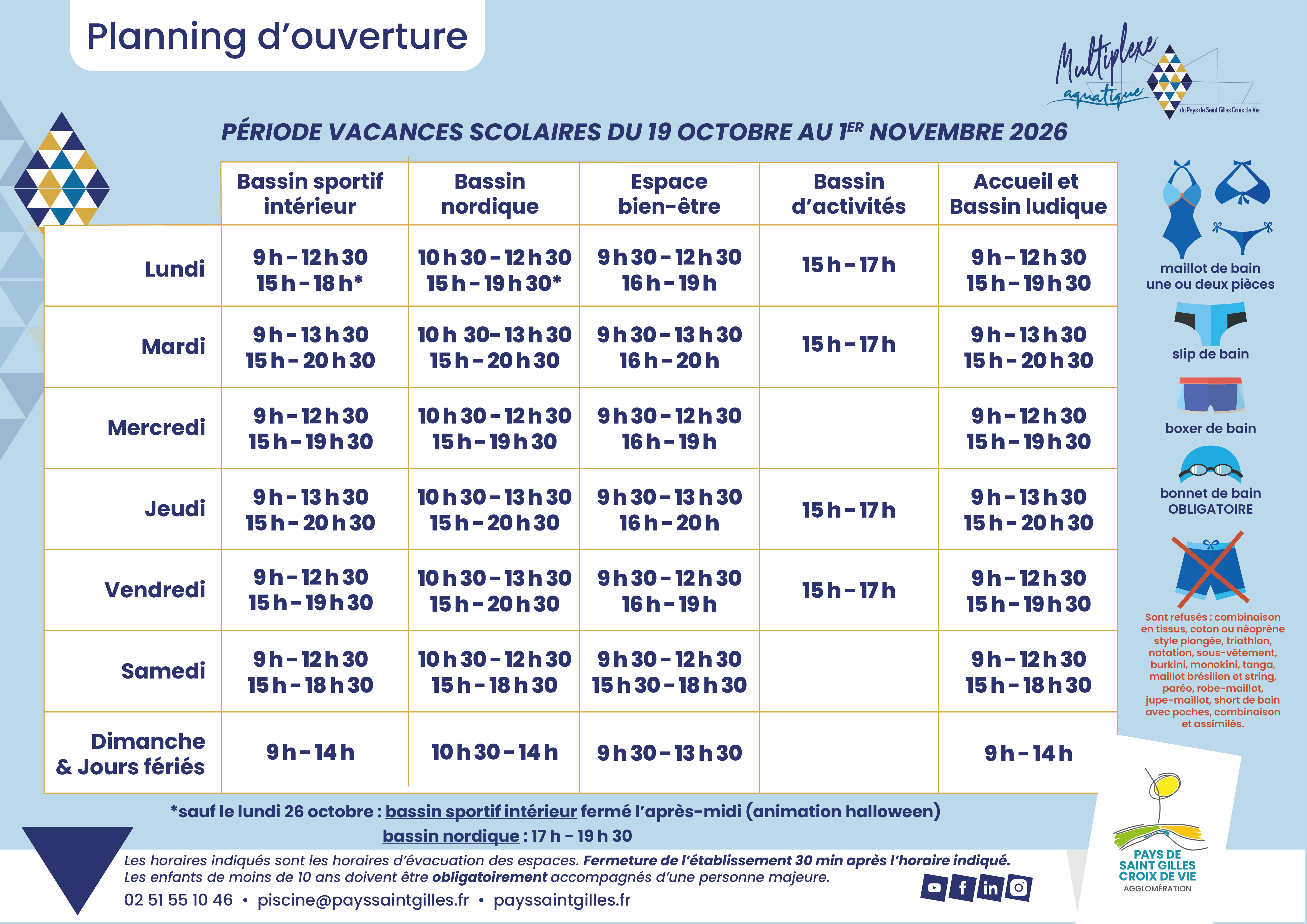 Planning bassins baignade VAC-SCO-OCT_AFF