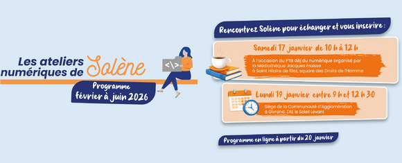 Bannière actualité - Les ateliers numériques de Solène