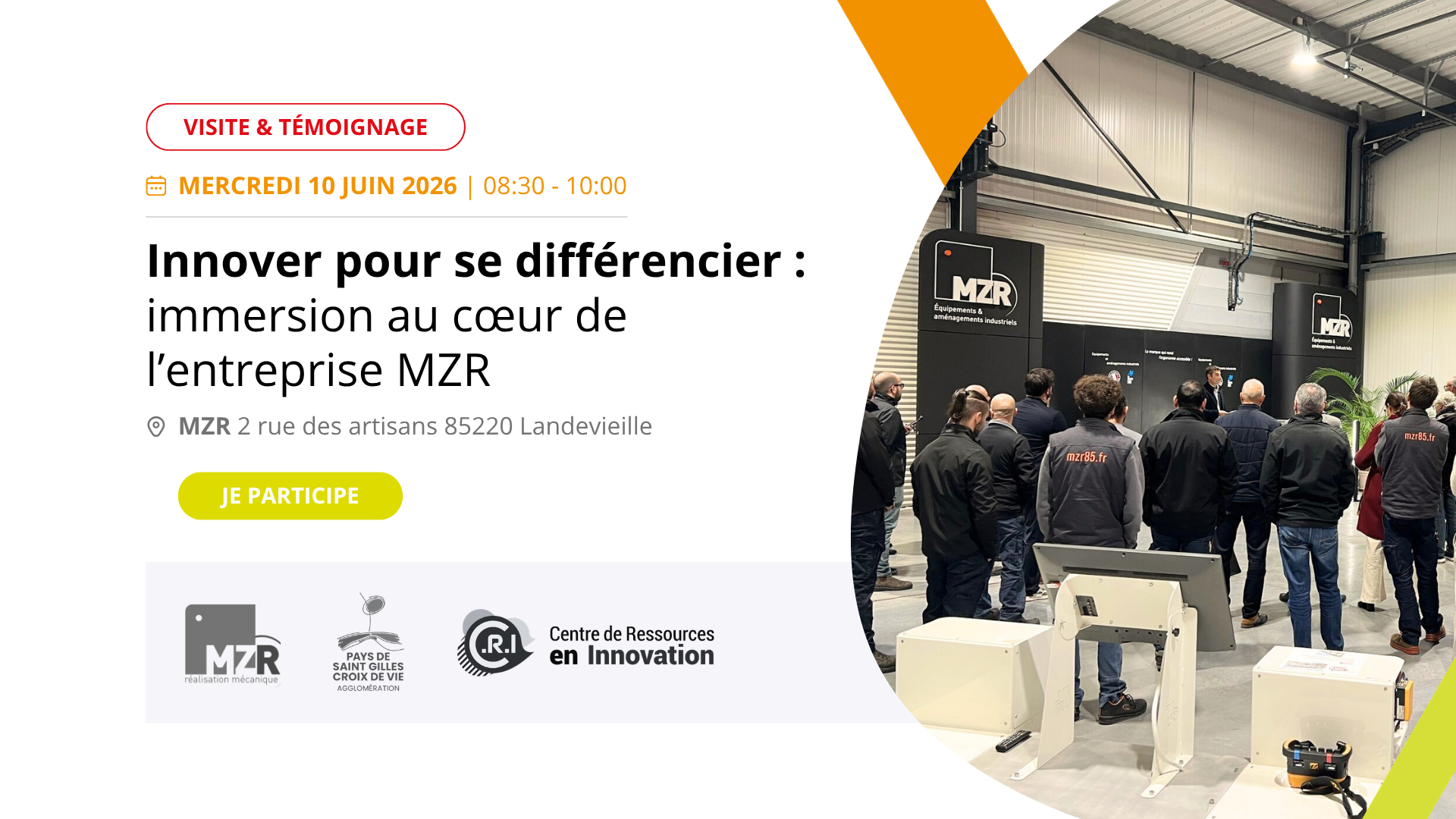 Visuel Linkedin - Visite entreprise MZR